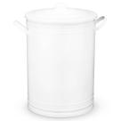 Lixeira 30 litros branca tambor lata de lixo aço galvanizado Lixeira 30 litros branca tambor lata de lixo aço galvanizado