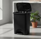 Lixeira 45 Litros AGRAPLAST Plástico PRETA com Pedal Modelo 694 Cozinha Lavanderia Garagem Área de Serviço