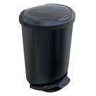 Lixeira 45L Preta com pedal borda trava saco Arqplast