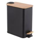 Lixeira 5 Litros Bambu Pedal Banheiro Escritório Recepção