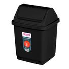 Lixeira 5 Litros Basculante Plástica de Pia Bancada Cozinha Preto - SR2205/20 Sanremo