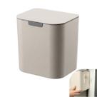 Lixeira 5 Litros Bege Liv Suporte Adesivo de Parede Cozinha Banheiro - LX600BGF Ou