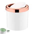 Lixeira 5 Litros Tampa Cesto De Lixo Basculante Para Cozinha Banheiro Escritório Rose Gold - 1215BCR Future