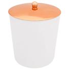 Lixeira 5 Litros Tampa Pino Metalizada Plástica Banheiro Cobre Rose Gold -BC AMZ