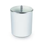 Lixeira 5 Lts Branca Com Tp Inox