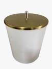 Lixeira 5 Lts Com Tampa Dourado/ Branco Ø 18,7 X A 25,0 Cm