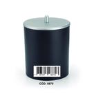 Lixeira 5 lts preto/cromo fosco