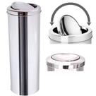 Lixeira 50 Litros Inox FlipTop 30x60 Cozinha Escritório Lixeira 50 Litros Inox FlipTop 30x60 Cozinha Escritório