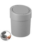 Lixeira 5,4 Litros com Tampa Click Press Cozinha Banheiro Cinza - 10908 Coza