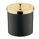 Lixeira 5l Tampa Cesto De Lixo Dourado Banheiro Pia Cozinha