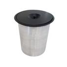 Lixeira 5LTS 20X25CM Pia Cozinha Embutir No Granito Em Inox Cor: Preto Fosco Cor:Preto Fosco