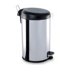 Lixeira 6,0L Inox C/Tampa Preta Brinox