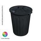 Lixeira 65L redonda com tampa para condomínios, coletas Arqplast Cores Diversas