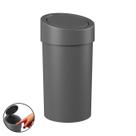 Lixeira 9 Litros com Tampa Click Press Cozinha Banheiro Chumbo - 10909 Coza