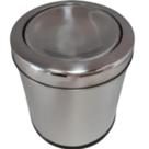 Lixeira 9,1 litros aço inox tampa pino base preta 30091/p Lixeira 9,1 litros aço inox tampa pino base preta 30091/p