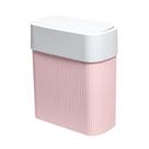 Lixeira ABEETE Bathroom 12L com tampa de plástico rosa 3,2 galões