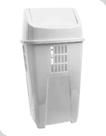 Lixeira alta Basculante 50L Branca Plasvale grande