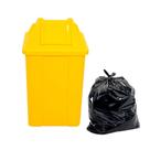 Lixeira Amarela 60 L Basculante + Saco de Lixo 60 L 100 Unid