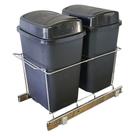 Lixeira Aramada Dupla de Base deslizante 18L basculante. Lixeira Aramada Dupla de Base deslizante 18L basculante.