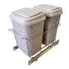 Lixeira Aramada Dupla de Base deslizante 18L Click