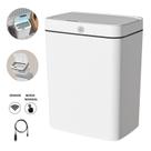 Lixeira Automática Branca Retangular Capacidade para 14 Litros Recarregável USB com Sensor de Aproximação 03 Modos de Abertura rápida e silenciosa