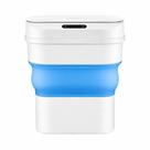 Lixeira Automática Dobrável Azul com Sensor de Movimento Sem Toque para Cozinha e Banheiro Lixeira Automática Dobrável Azul com Sensor de Movimento Sem Toque para Cozinha e Banheiro