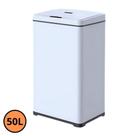 Lixeira Automática Retangular 50 Litros Com Sensor Branca