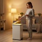 Lixeira Automática Retangular 50 Litros com Sensor de Movimento Branca com Tampa Antiodor