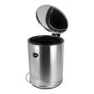 Lixeira Bali Em Inox Com Pedal E Balde Removível Banheiro 5L