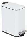 Lixeira Banheiro 5l Branca Metal Slim 29x14cm Pedal