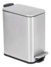 Lixeira Banheiro 5l Prata Metal 28x20x20cm Pedal