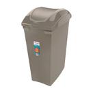 Lixeira Basculante 15 Litros Cesto De Lixo Cozinha Banheiro Cinza Quente - SR62/5 Sanremo