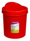 Lixeira basculante 4,3l plastico reforçado vermelho pr1017 primafer