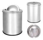 Lixeira Basculante Multiuso Inox 3 litros Cozinha Banheiro