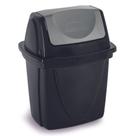 Lixeira basculante para pia 4,9 litros preta Plasutil ref.3484