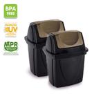 Lixeira Basculante para Pia 6,5l Kit 2und Plasútil Ecoblack