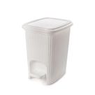 Lixeira C/ Pedal a Trama 7lts Bco 8831 - Plasutil