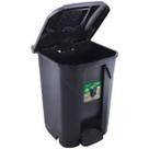 Lixeira c/ pedal/roda tpa clic 60lt pta