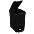 Lixeira C/ Pedal Tampa Click Dupla Abertura Preta 10L Astra