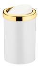 Lixeira c/ tampa basculante 8 litros branco / dourado - future 1220bcd