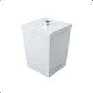Lixeira Cesto com Tampa 6,5L Branca Banheiro Cozinha Escritório Luxo Multiuso Plástico Resistente