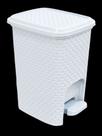Lixeira Cesto De 7 Litros Tampa Com Pedal Rattan Escritorio Quarto Banheiro Cozinha