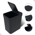 Lixeira Cesto de Lixo Com Tampa 5L Preto Soprano