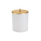 Lixeira Cesto de Lixo Cozinha Pia 5L Banheiro Branco Dourado Com Tampa Lixeira Cesto de Lixo Cozinha Pia 5L Banheiro Branco Dourado Com Tampa