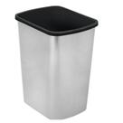 Lixeira Cesto Inox Metalizado 09 Litros Com Tampa Click Label Vermelho Rose Gold Banheiro Cozinha COR:Lixeira INOX - (SE