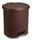 Lixeira Cesto Lixo Cozinha Banheiro Pedal 6 L MARROM