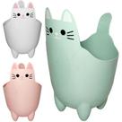 Lixeira / cesto organizador porta treco de plastico redondo gatinho 21,5x17x14cm Lixeira / cesto organizador porta treco de plastico redondo gatinho 21,5x17x14cm