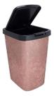 Lixeira Cesto Rose Gold 9 Litros Com Tampa Click Label