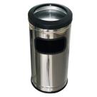 Lixeira Cinzeiro Inox C/ Aro Plástico 24CMX25L