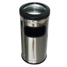 Lixeira Cinzeiro Inox C/ Aro Plástico 24CMX25L